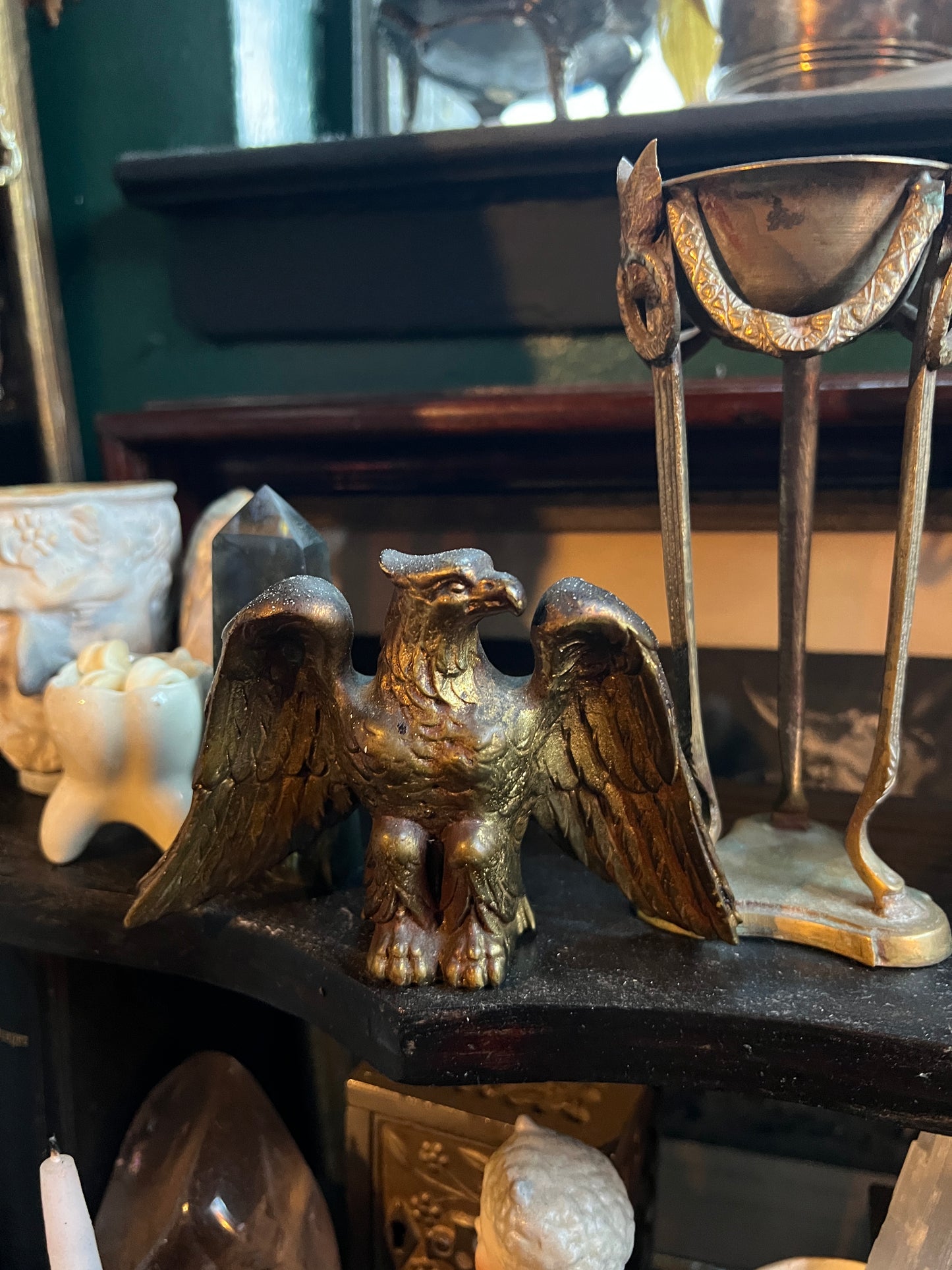 Bronze Eagle Figurine