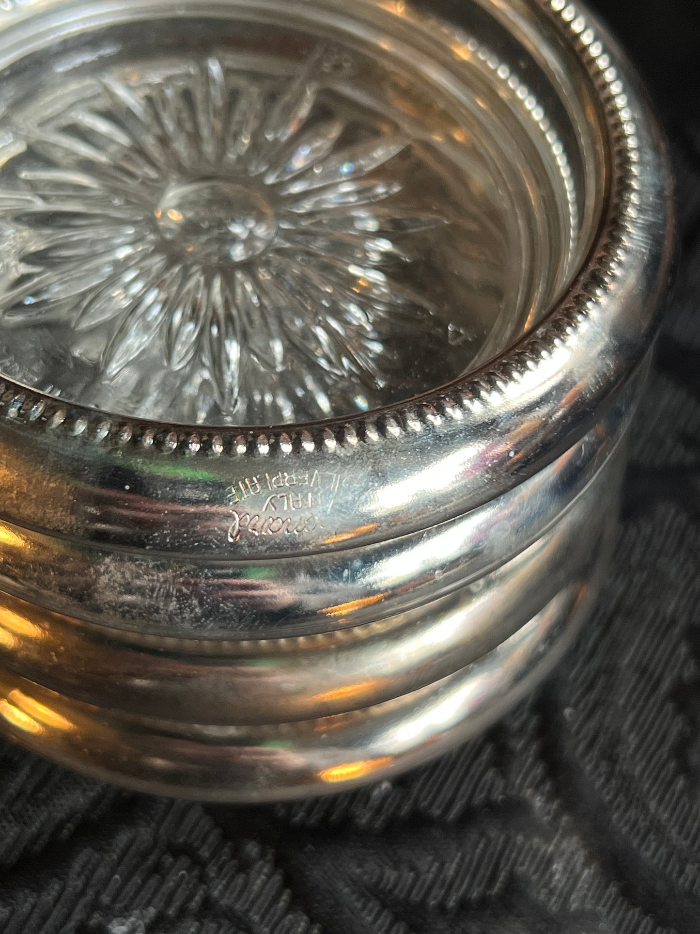 Silver-plated Leonard Starburst Coasters