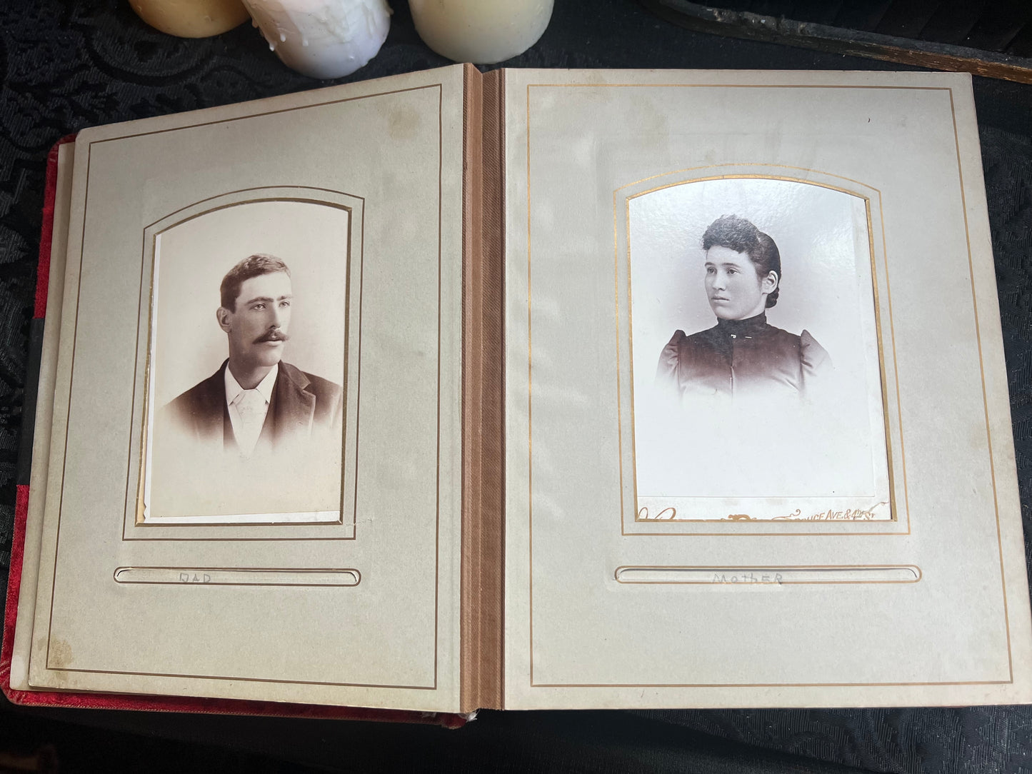 Antique Velvet Photo Album