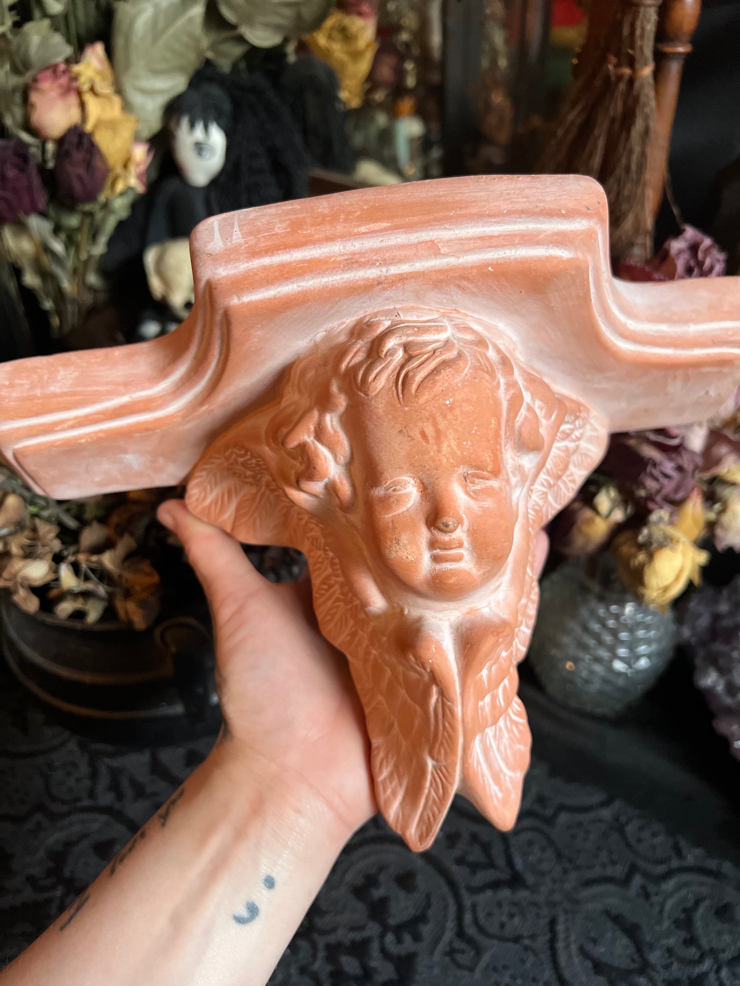 Terracotta Cherub Shelf