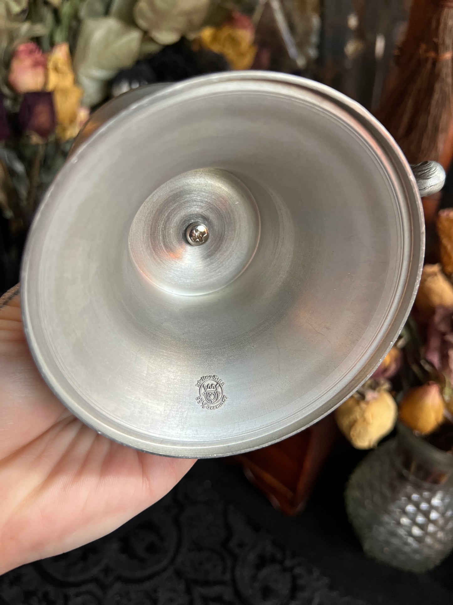 German Pewter Candle Holder