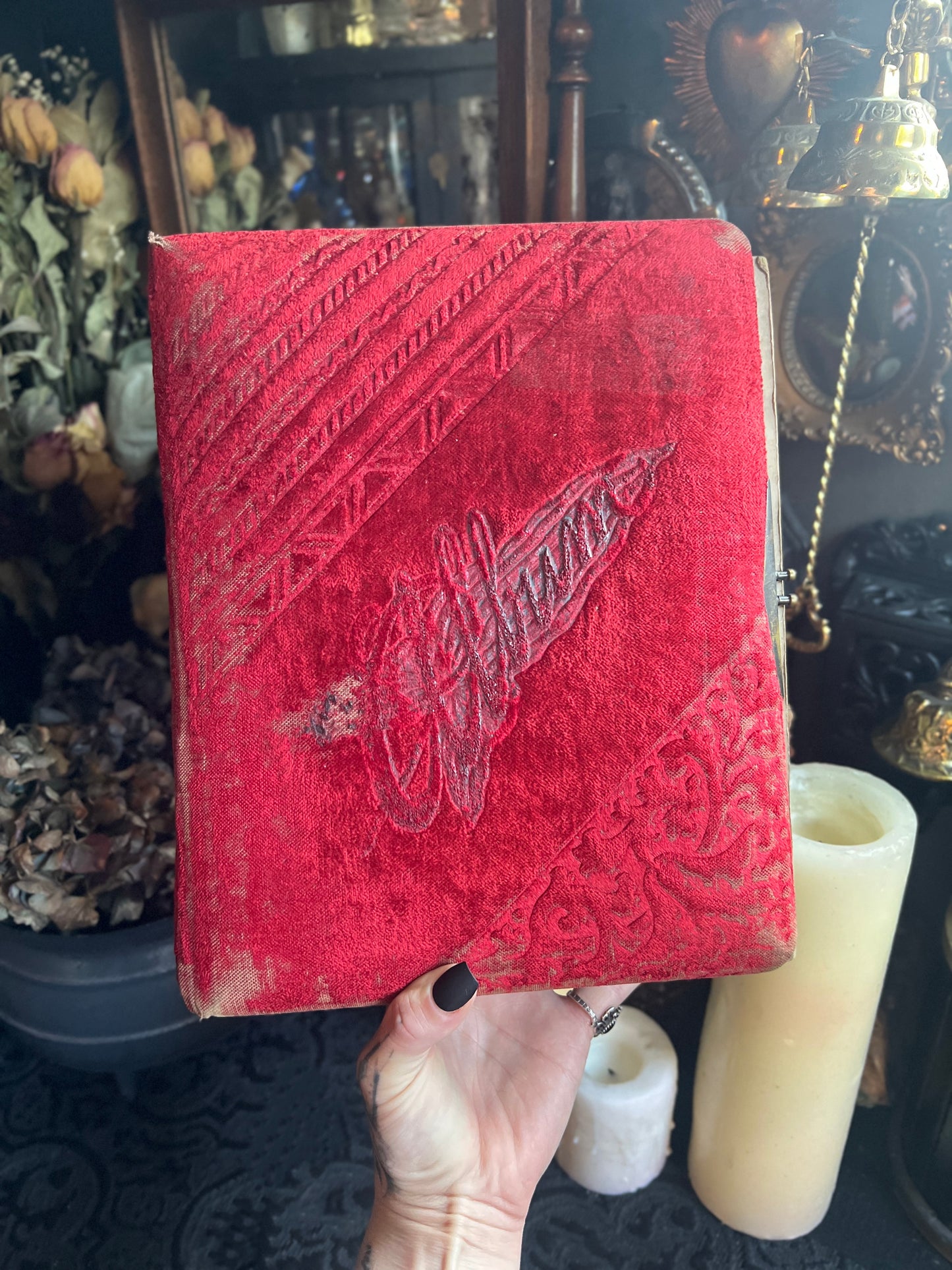 Antique Velvet Photo Album