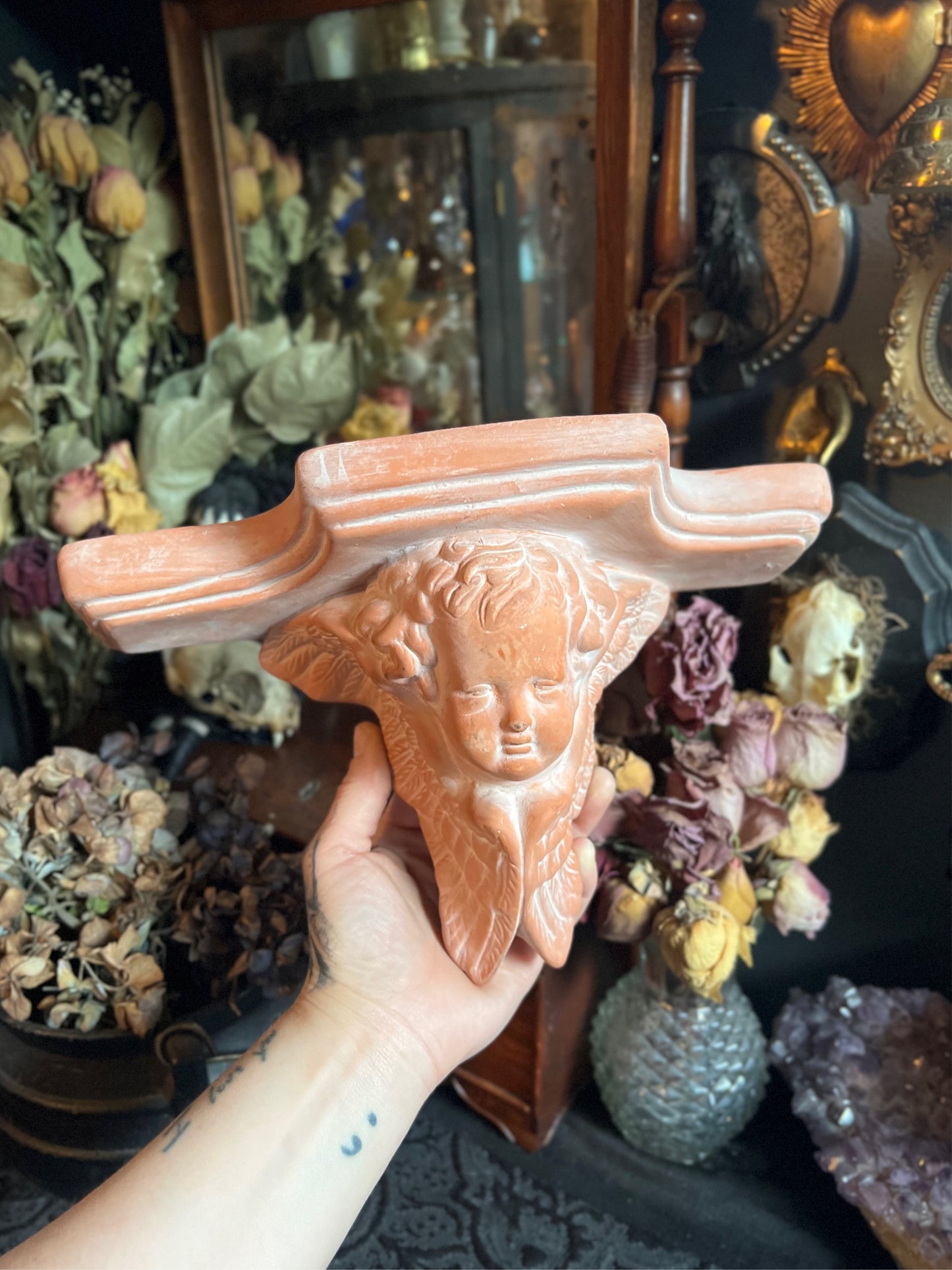 Terracotta Cherub Shelf