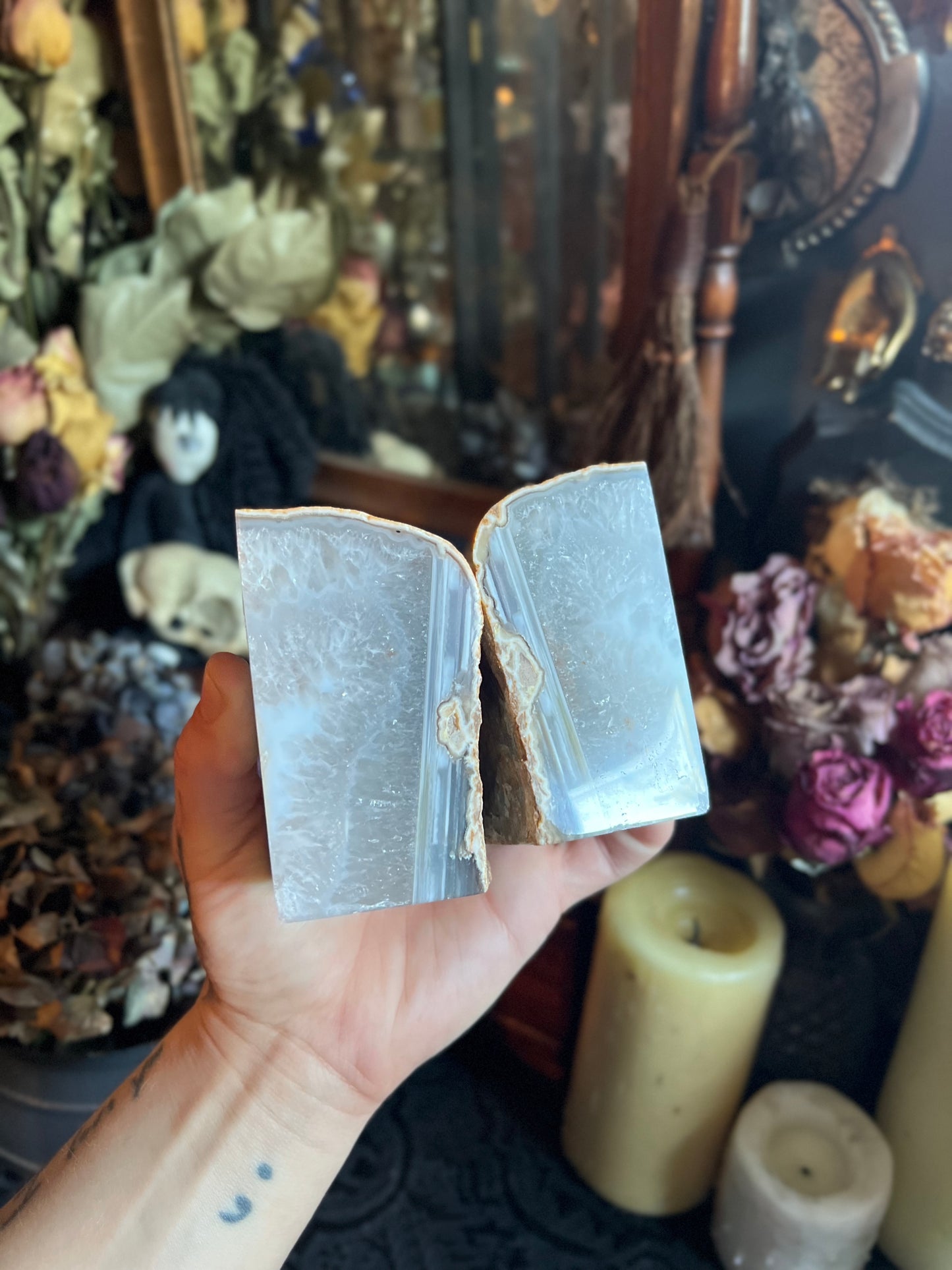 Agate Bookends