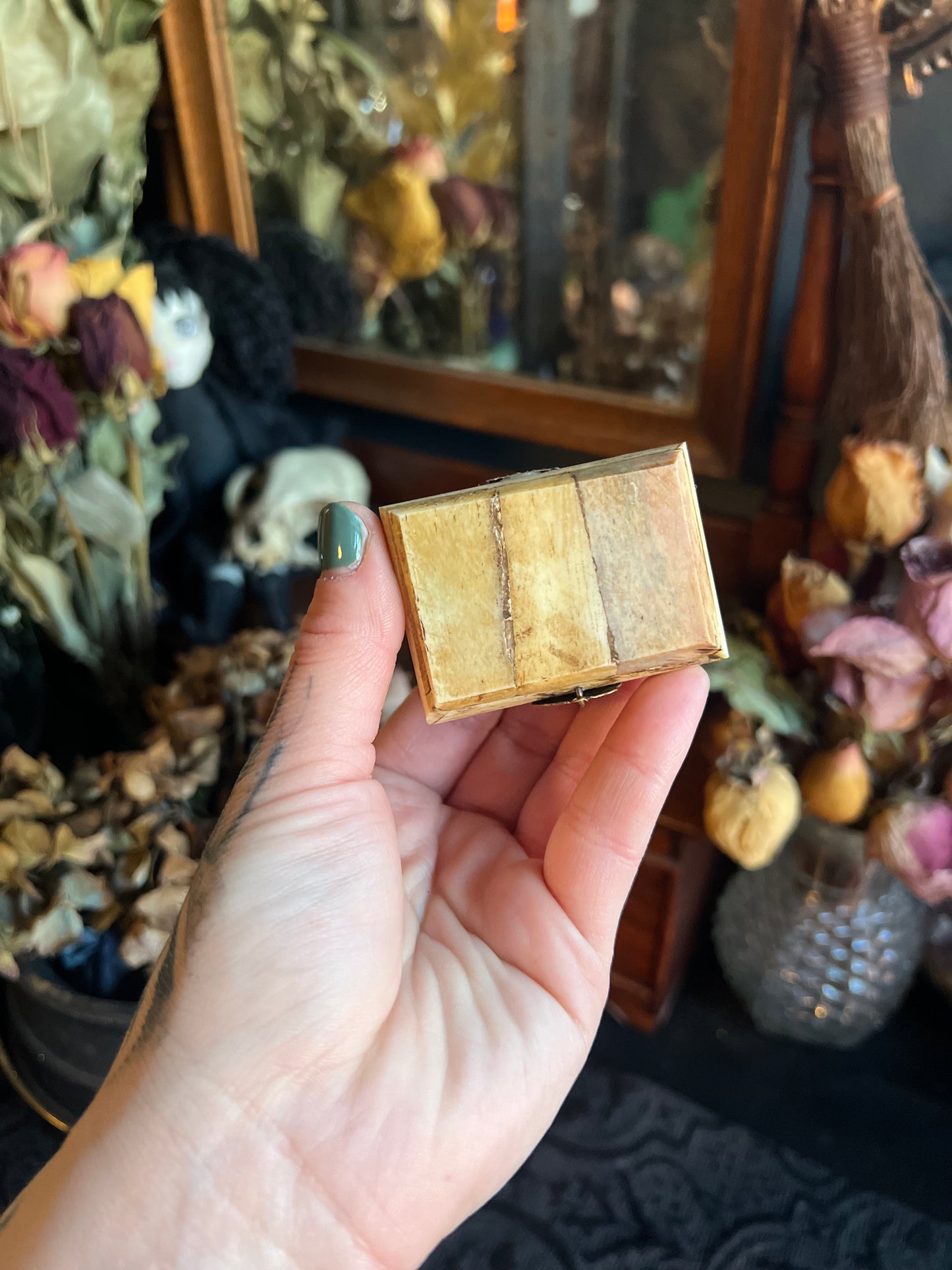 Vintage Camel Bone Trinket Box