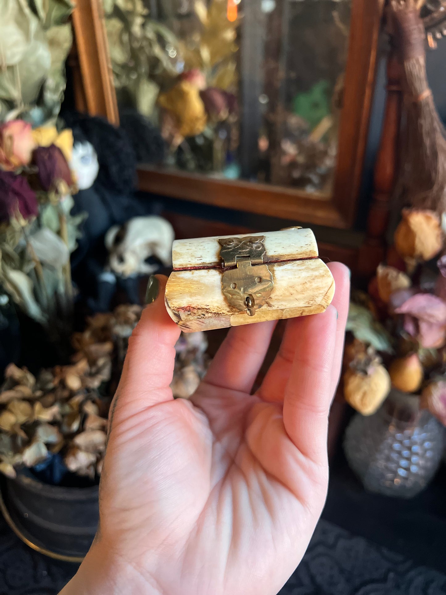 Vintage Camel Bone Trinket Box